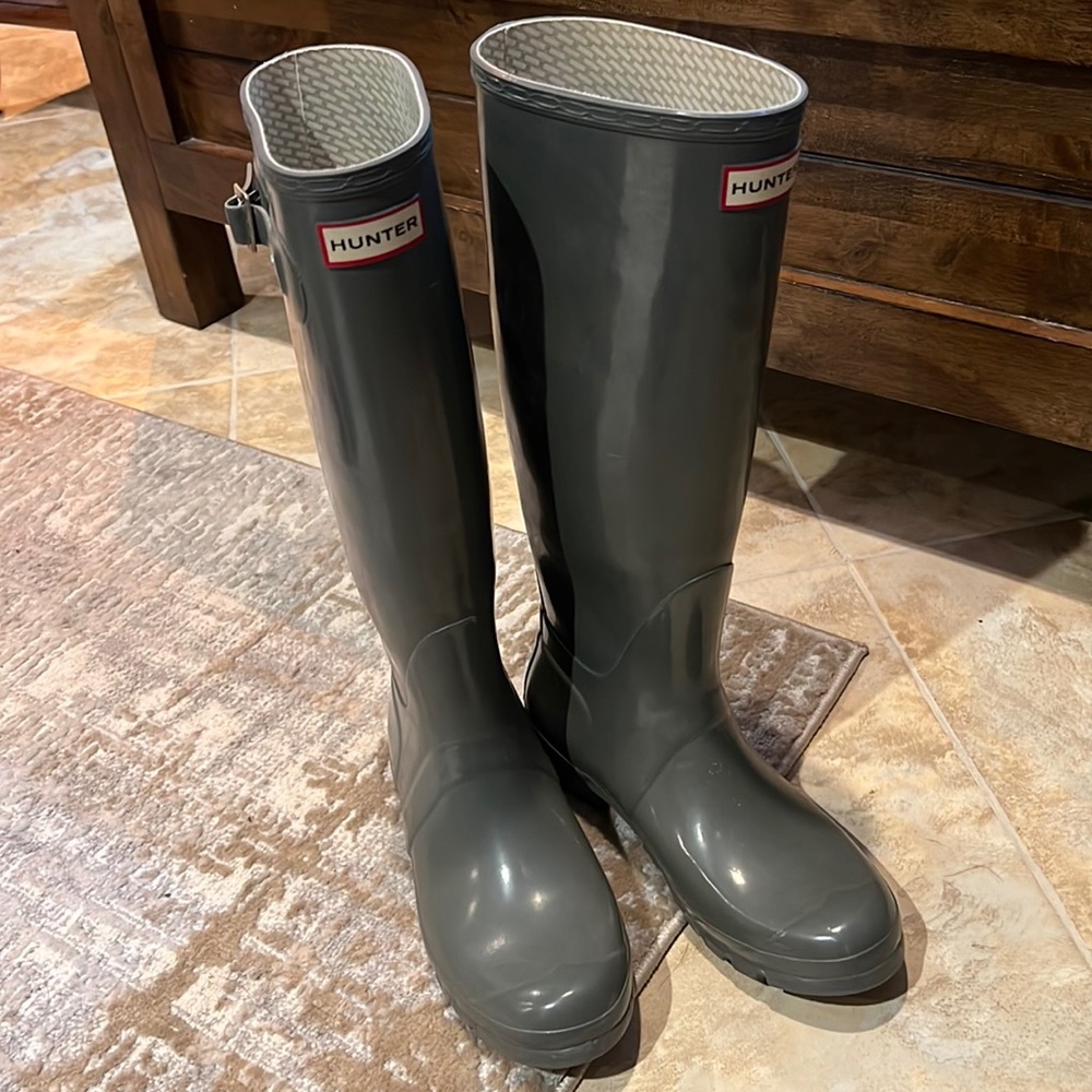 hunter rainboots - dark green